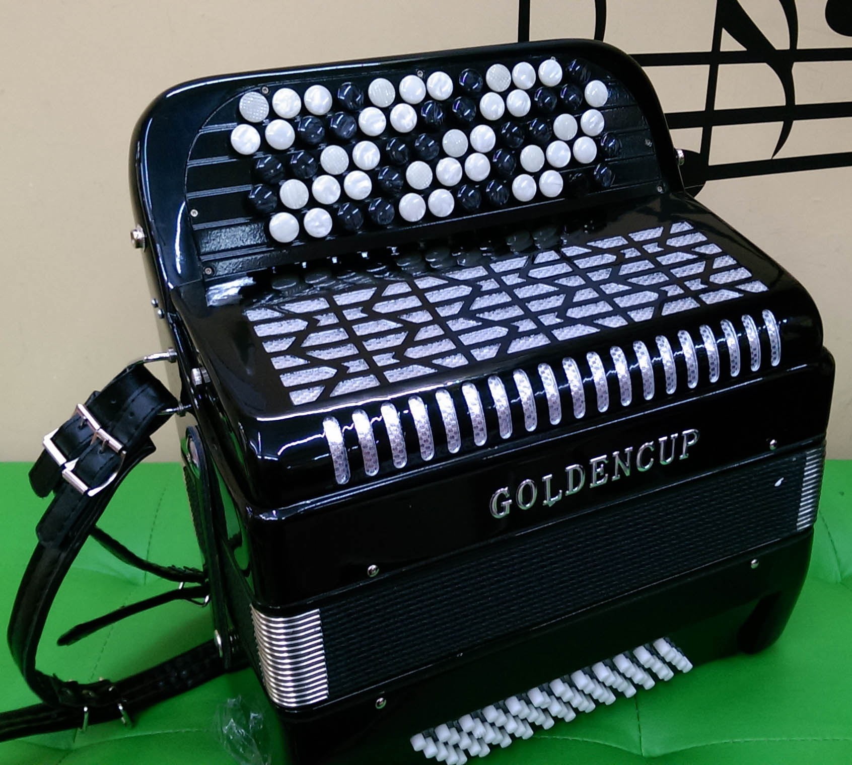 Golden store cup accordion